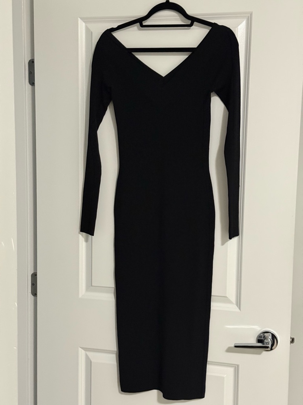 Trove Rib Knit V-Neck/Off The Shoulder Dress